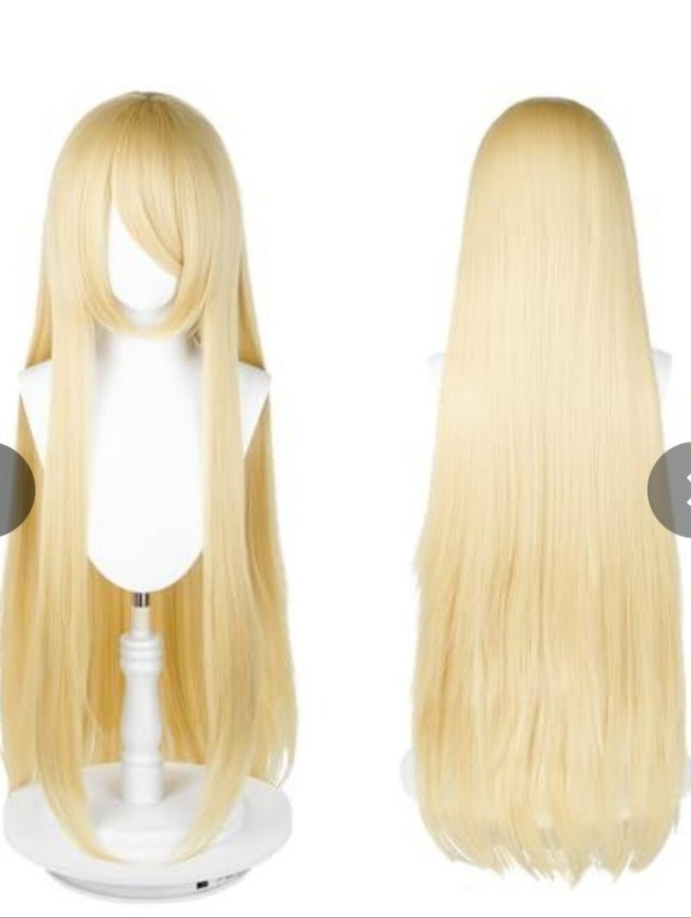 Blonde Long Straight Women’s Wig with Side Bangs